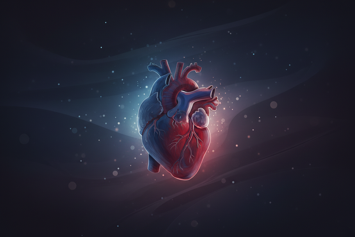 Levande anatomiskt hjärta banner